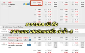 เรียนรู้วิธีอ่านราคาบอล ป5 วิเคราะห์คู่บอลก่อนแทง เพิ่มโอกาสชนะกับ FUN505 fun88thapp.com